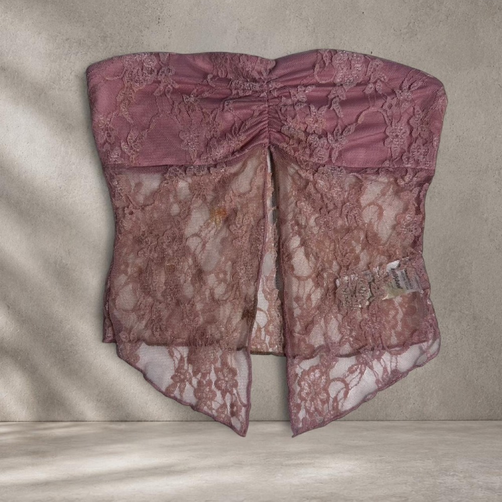 Edikted pink lace corset top Size M